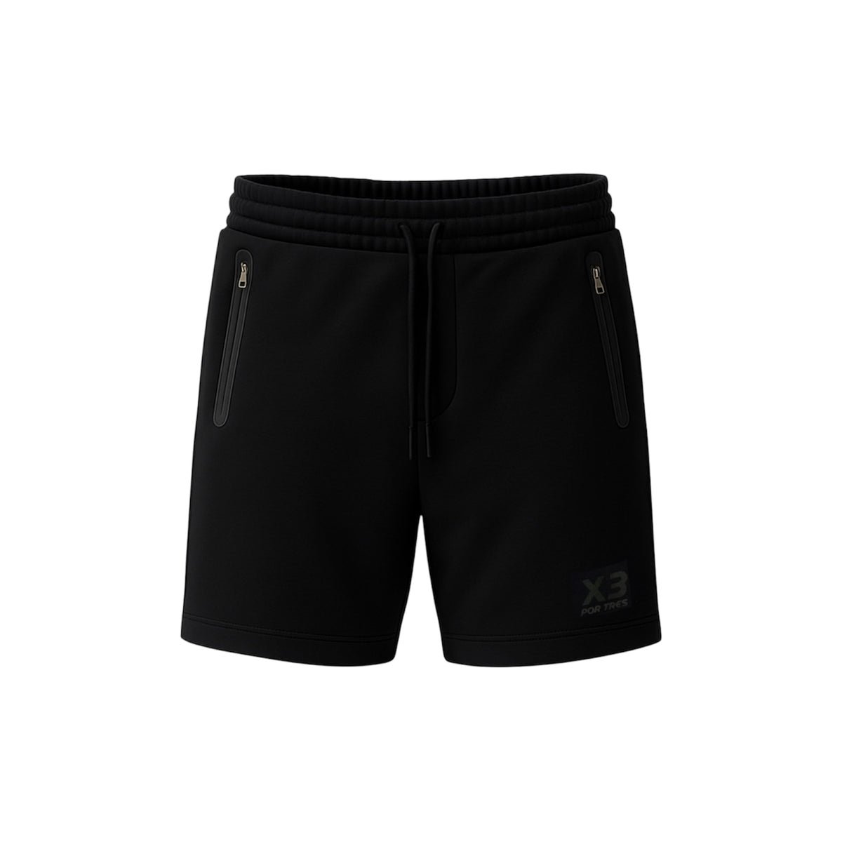 X3 Por Tres PORTORICO Nero - Pantaloncino in cotone- mid season