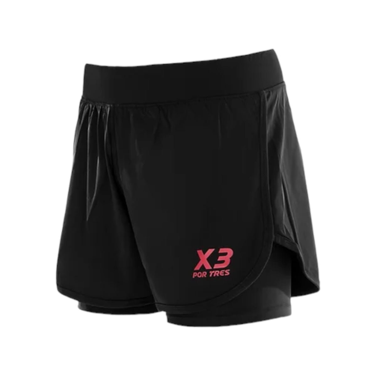 X3 Por Tres ROME Nero/Fucsia Pantaloncino Donna