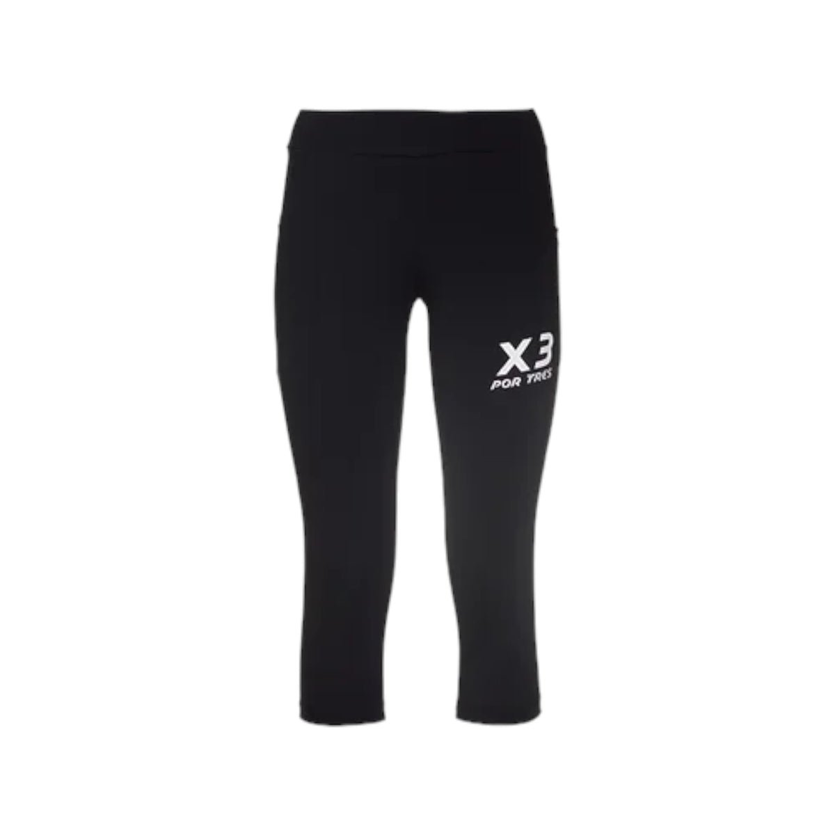 X3 Por Tres URUGUAY Nero Leggings corti Donna
