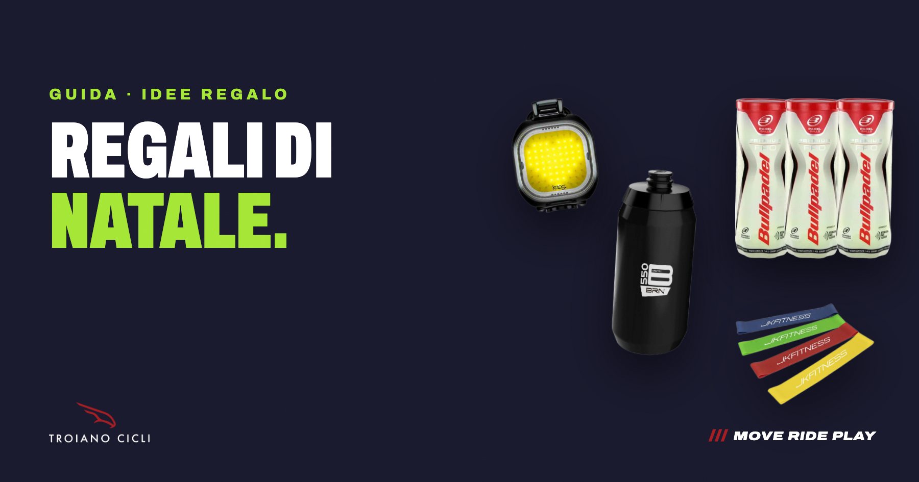 Regali di Natale per chi va in bici o gioca a padel